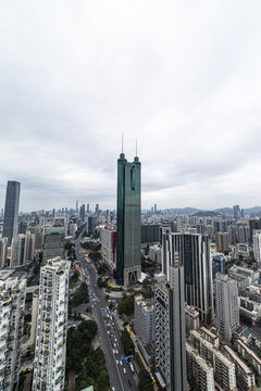 深圳福田区中心商务区繁华夜景