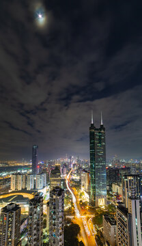 深圳福田区繁华城市夜景