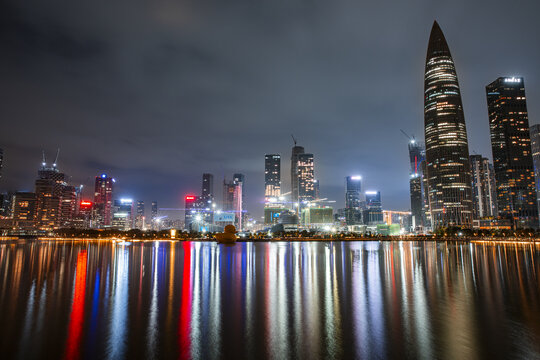 深圳市南山区莲花山公园城市夜景