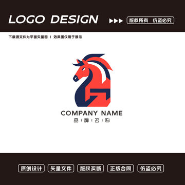 马logo标志
