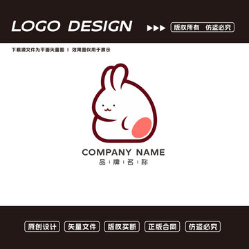 兔子logo标志