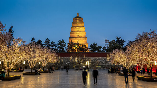 西安大雁塔夜景