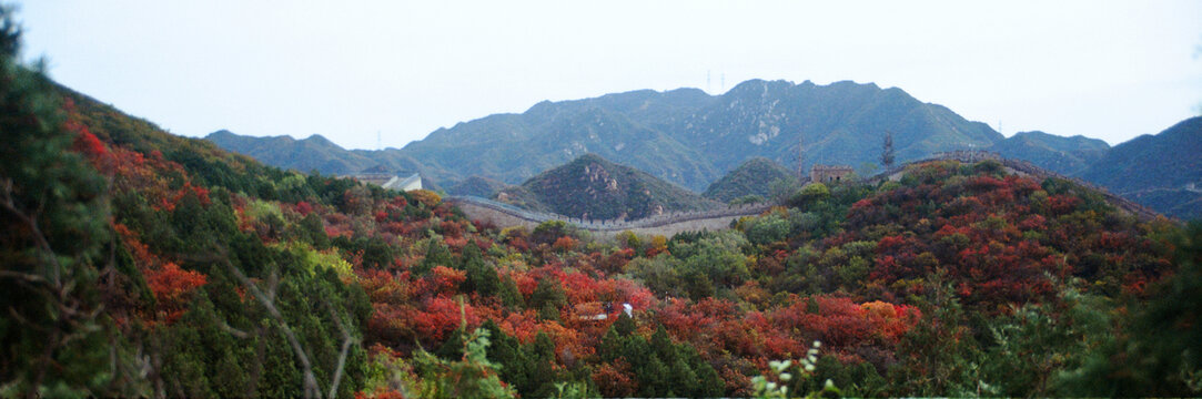 北京八达岭长城秋景