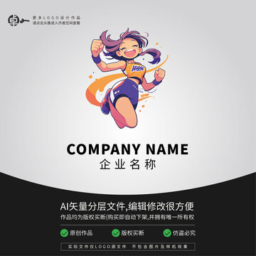 女孩啦啦队跳舞热舞LOGO