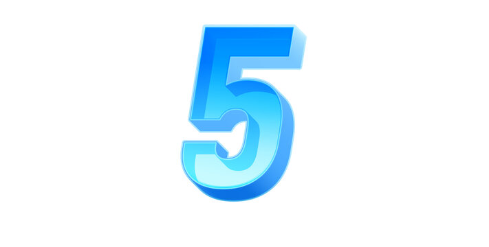 数字5科技字体设计