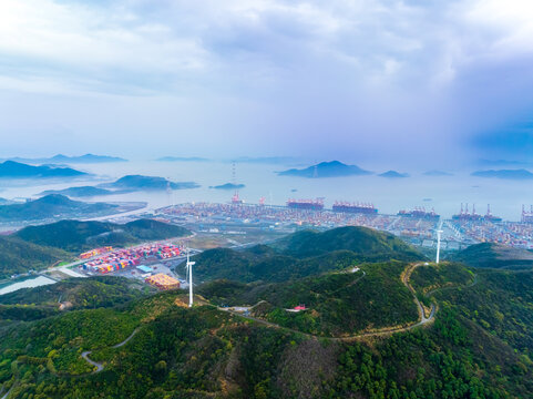 宁波舟山港穿山港区风光