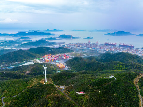 宁波舟山港穿山港区风光