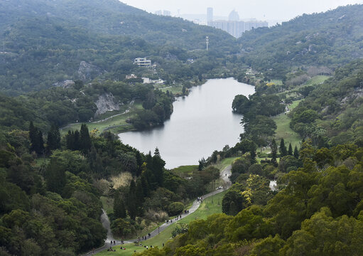 厦门上李水库全景图