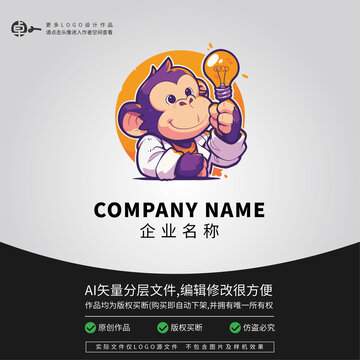 猴子科学家科普实验LOGO