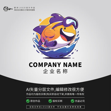 潜水的小鱼LOGO