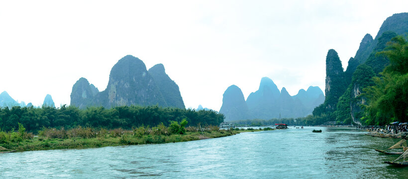 阳朔兴坪元宝山全景