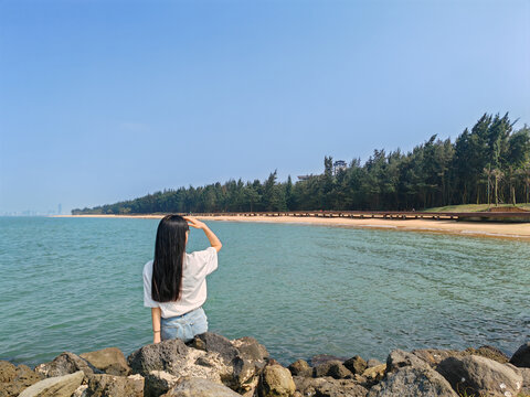 海南海口西海岸海边