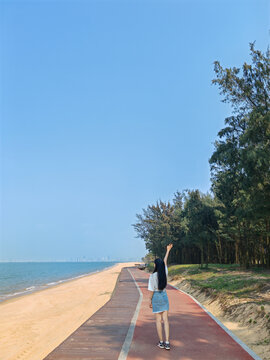 海南海口西海岸海边