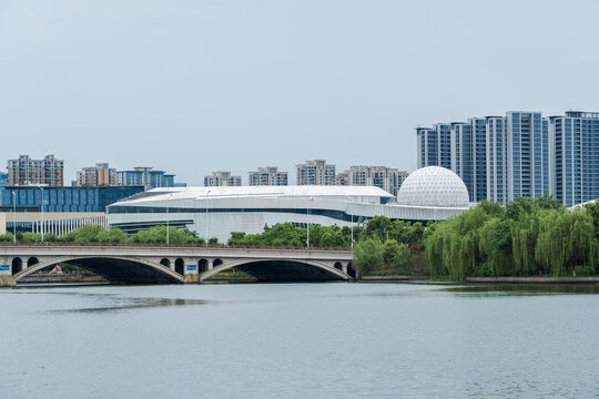 绍兴镜湖新区城市风光