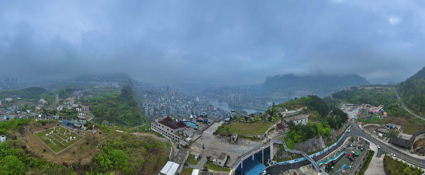 贵州思南山城云海全景