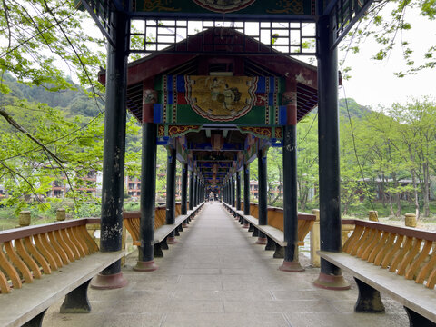 梵净山古建筑风雨桥
