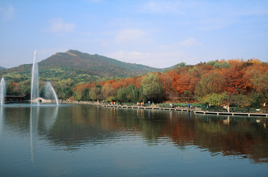 北京北宫森林公园喷泉