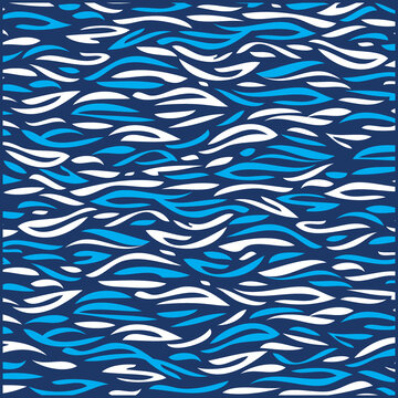 蓝白波纹图案海水海浪花纹