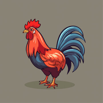 一只可爱的小鸡动物Q版卡通插画