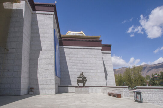 西藏博物馆建筑一角