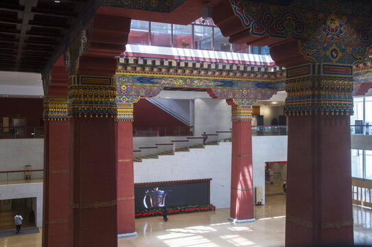 西藏博物馆大厅一角