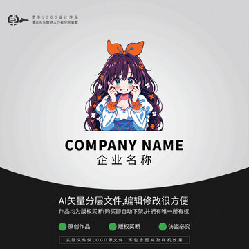 美妆摄影女孩头像LOGO