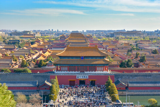 北京故宫俯视图
