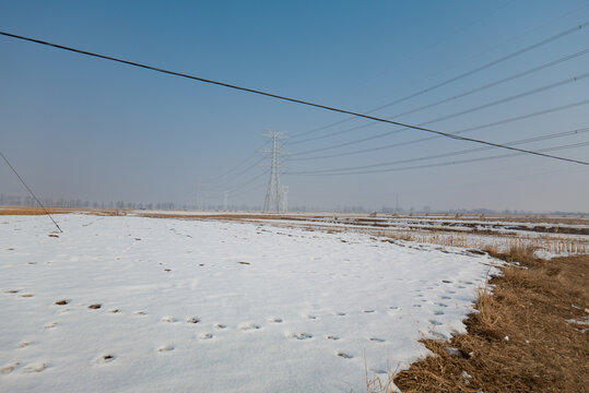 北方乡村雪景