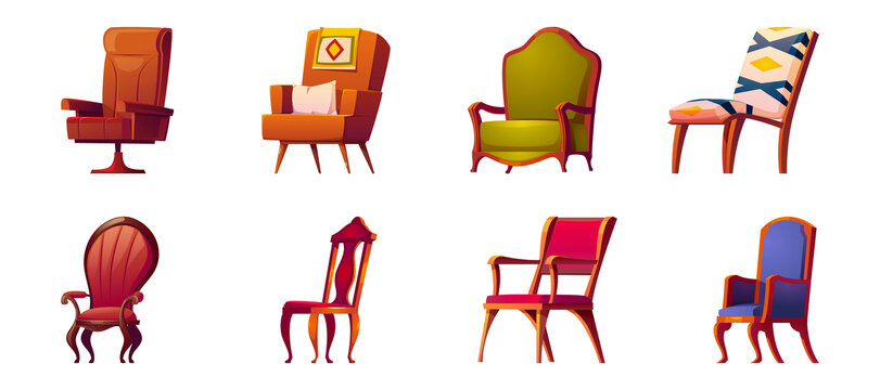 不同款式的椅子素材集合