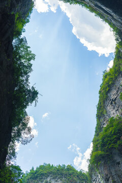 重庆武隆后坪乡天坑群景观