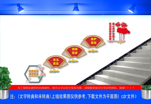 工会楼梯文化墙