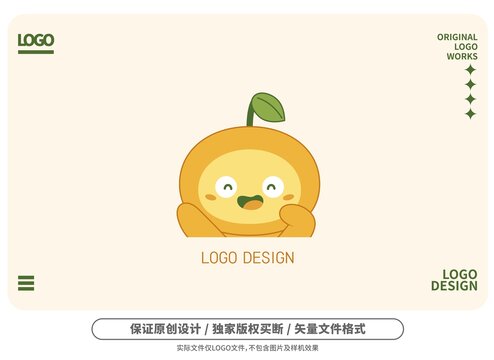 原创卡通豆仔logo