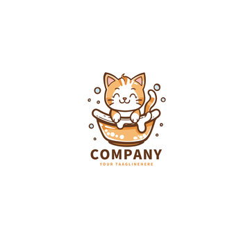 宠物小猫美容logo