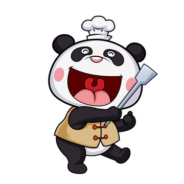 熊猫大厨卡通