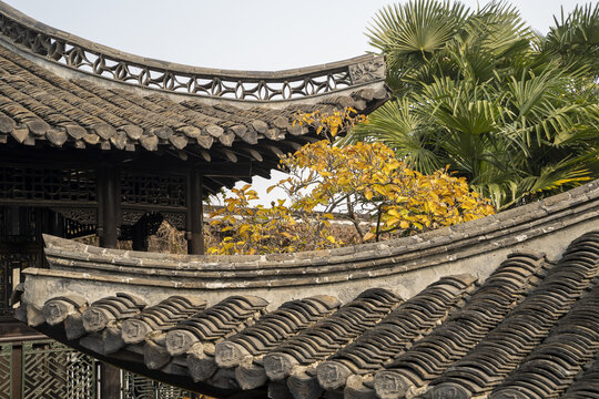 中式古建筑房檐
