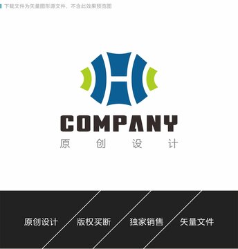 H字母logo设计