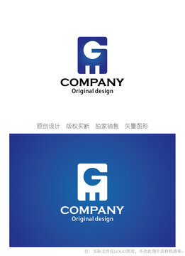 GM字母logo设计