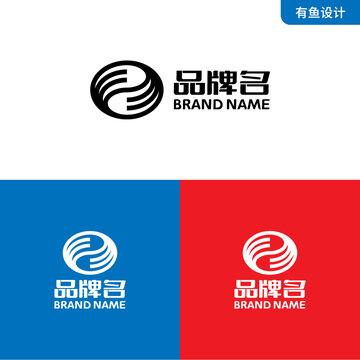 椭圆组合LOGO标志设计