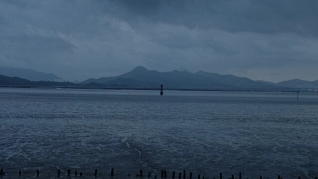 深圳湾里的海标