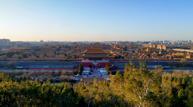 北京故宫博物院俯拍图