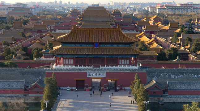 北京故宫博物院俯拍图