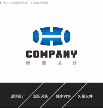 H字母logo设计