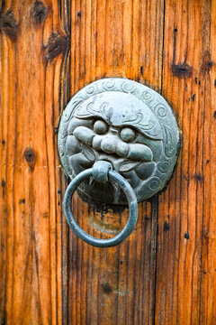 中式古代门栓门把手
