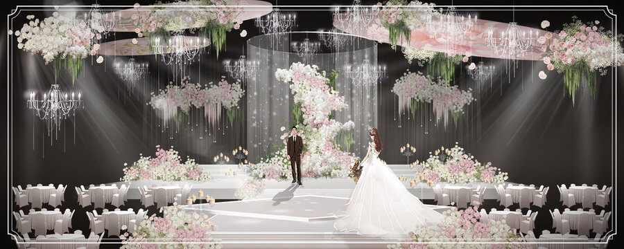 韩式小众婚礼舞台区