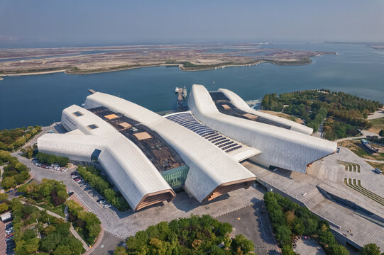 天津滨海新区国家海洋博物馆航拍