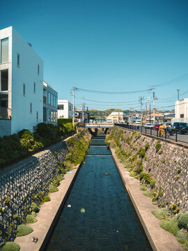 河道建筑河流天空