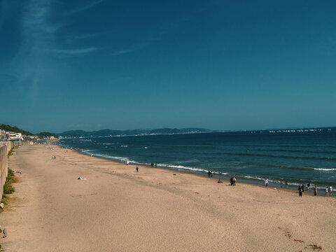 海滩沙滩海滨海边城市