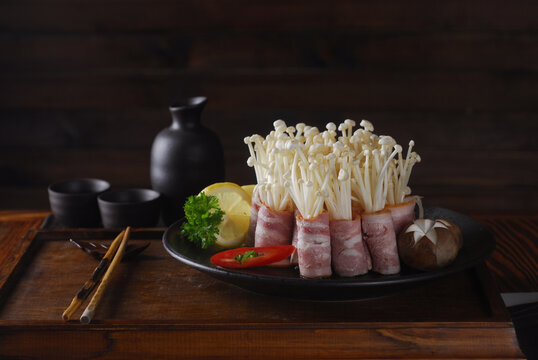 烤培根金针菇