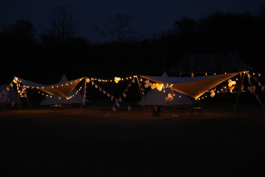 夜景帐篷