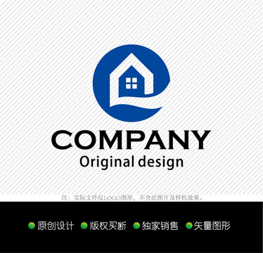 Q字母logo房屋logo